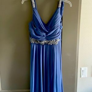 Blue embellished gown